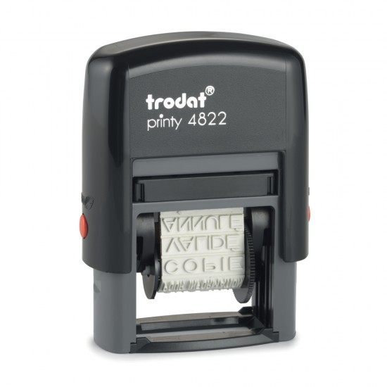ΣΦΡΑΓΙΔΕΣ TRODAT 4822/DB PRINTY ΤΙΤΛΩΝ ENGLISH BLACK PAD